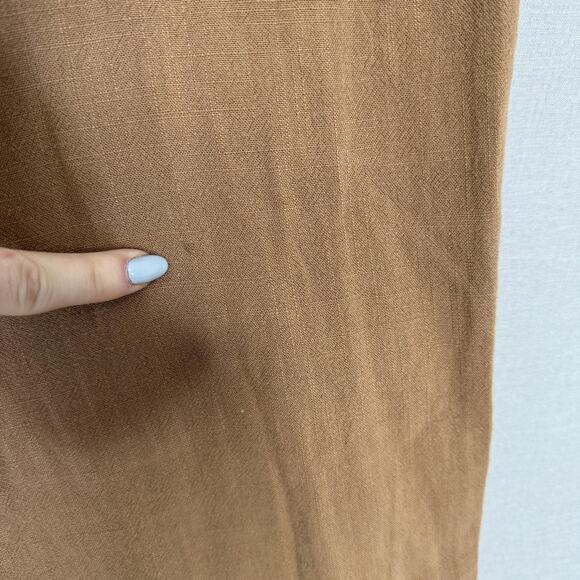 Allie Rose Bohme Jumpsuit Womens Large Brown Wide Leg Cutout Pleated Resort Boho - Picture 6 of 16